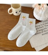 NIDUOBEAR 1pair Cute Dog Print Sweet Autumn and Winter Women's Keep Wa