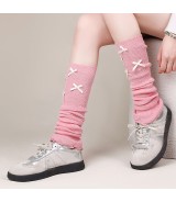 Women's pink slouchy leg warmers